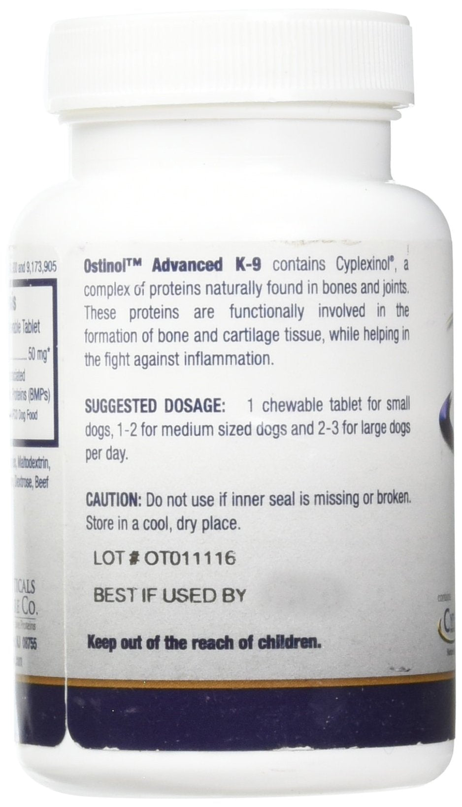 ZyCal Bioceuticals Healthcare Co., Inc. Ostinol Advanced K-9 Chewables 90 Count