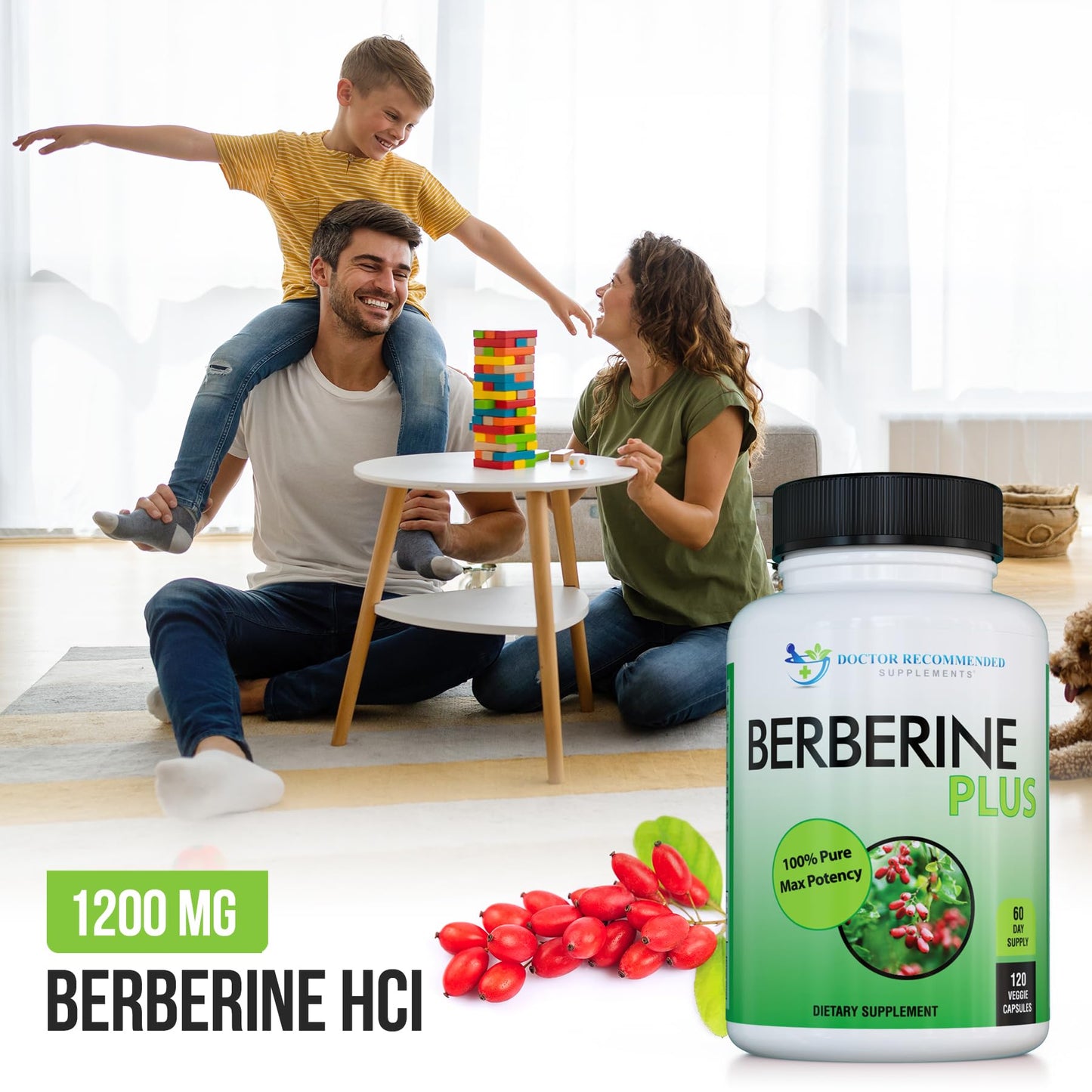 DOCTOR RECOMMENDED SUPPLEMENTS Berberine Plus 1200mg Per Serving Capsule 360 Count