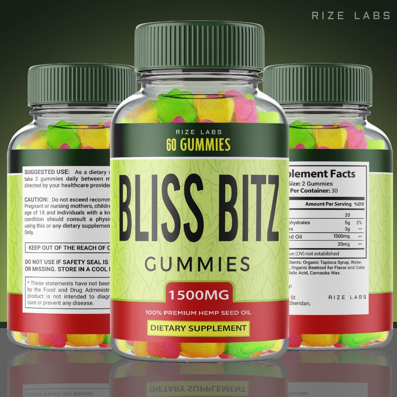 rize labs Bliss Bitz Gummies Gummy 60 Gummies