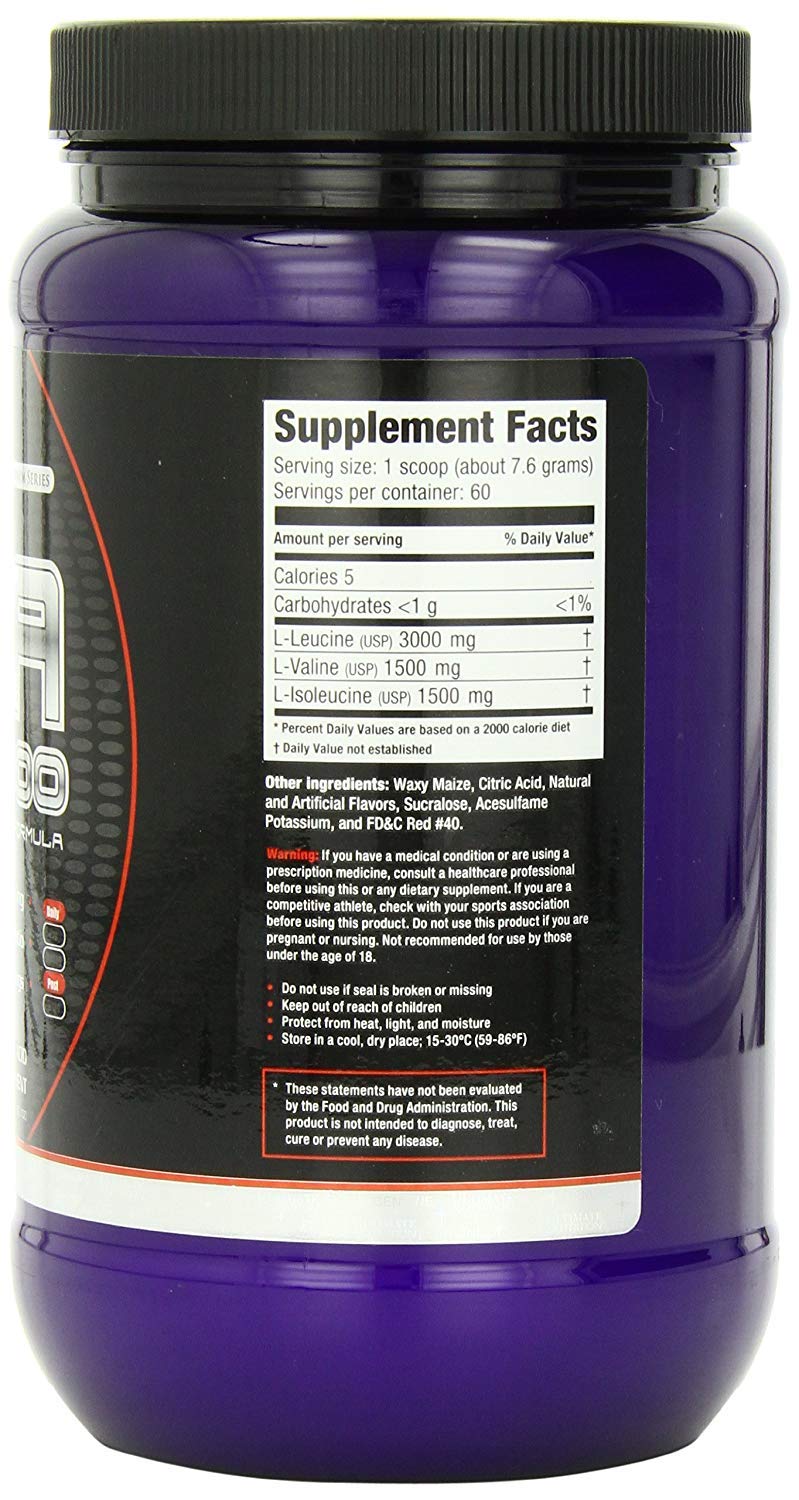 Ultimate Nutrition Flavored BCAA Powder - Caffeine Free with 3g Leucine 1.5g Valine 1.5g Isoleucine - Post Workout Amino Acid Supplement, Watermelon, 16.1 oz