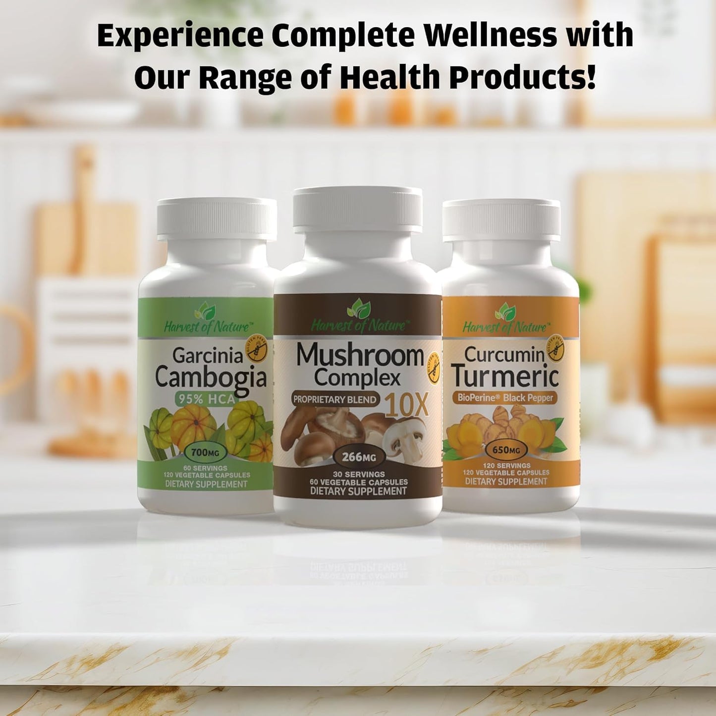 Basic Brands Harvest of Nature Ashwagandha and Black Pepper - Cortisol Reducer, Great for Relaxation, Focus, Mood Support - 120 Capsules