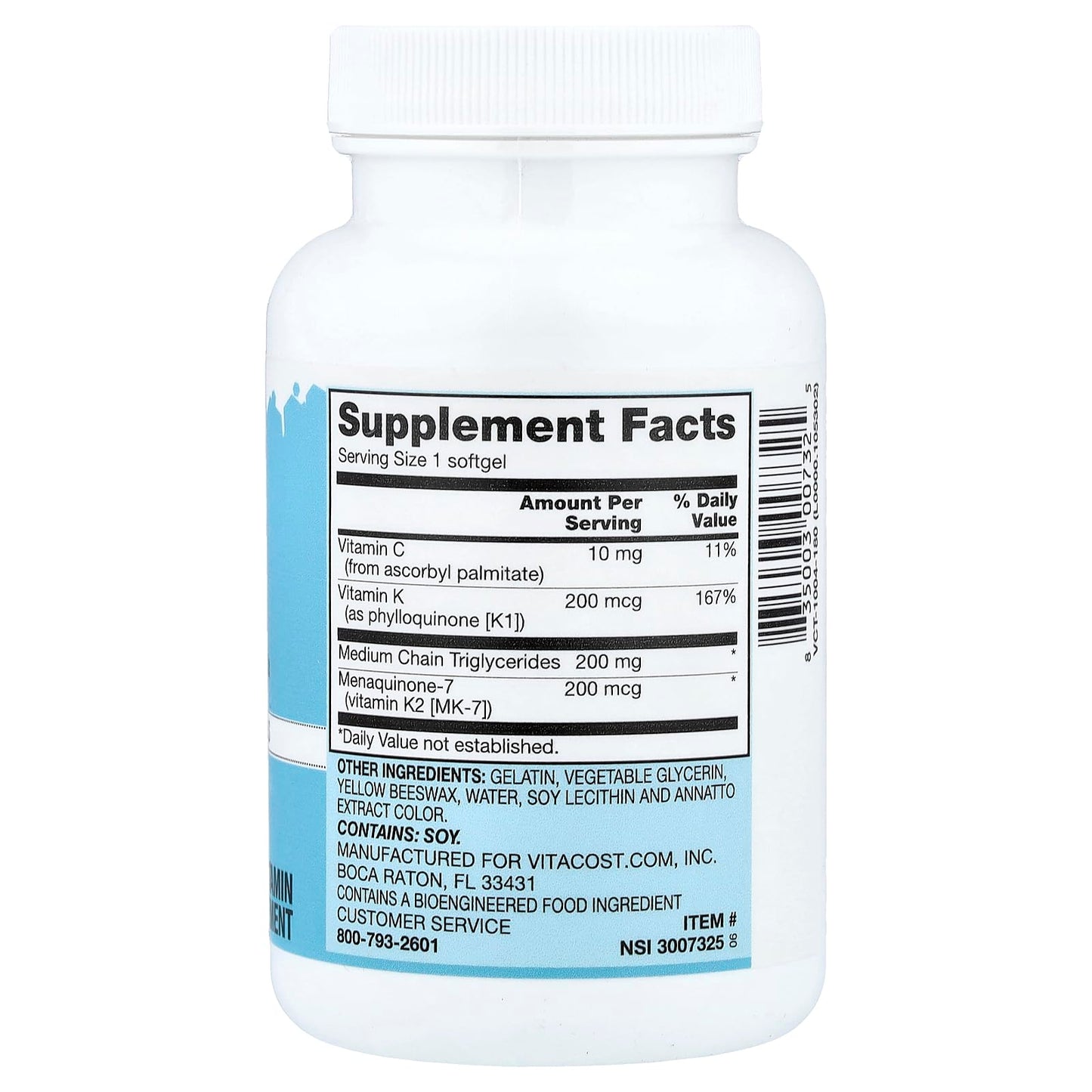 Vitacost Vitamin K Complex Softgel 180