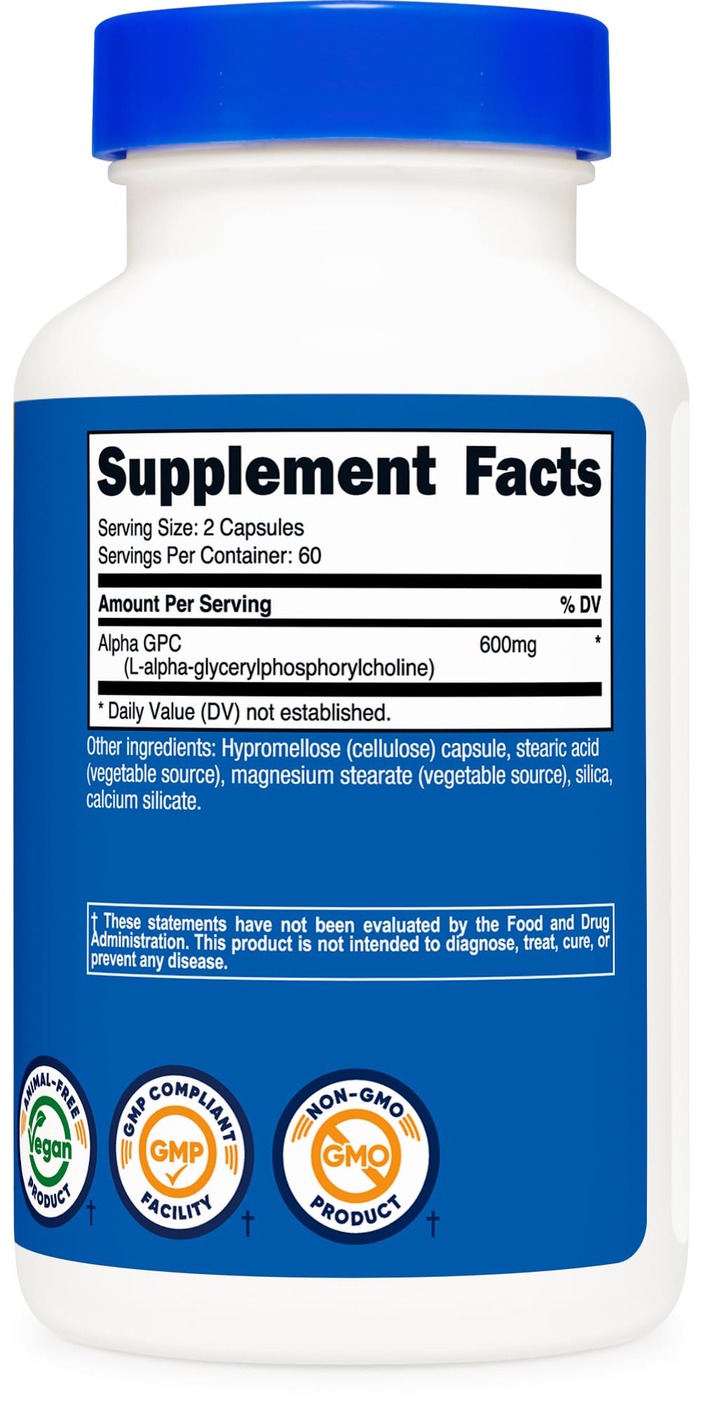 Nutricost Alpha GPC 600mg Capsule 120 Count