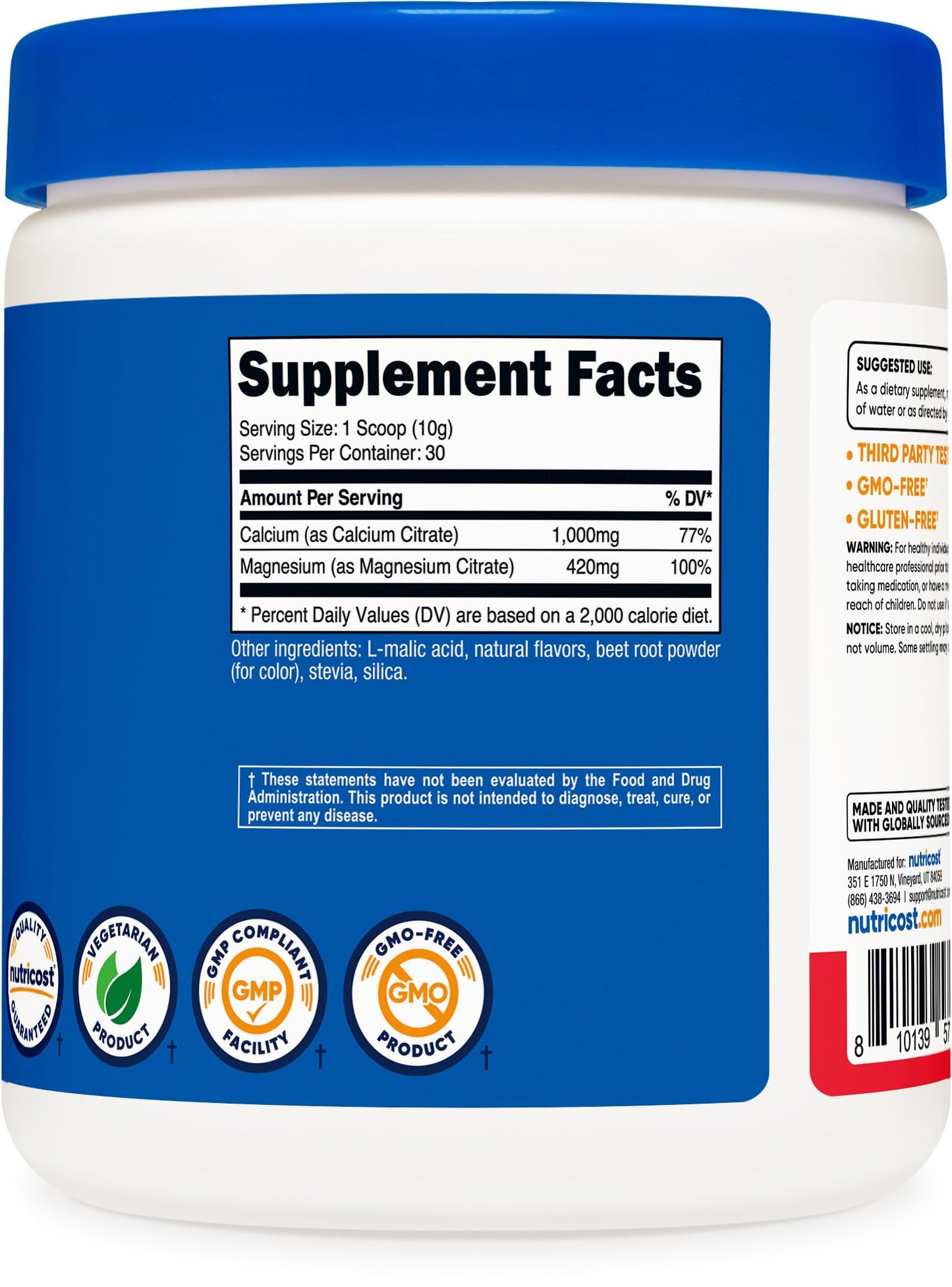 Nutricost Calcium Magnesium Powder 10.8 oz