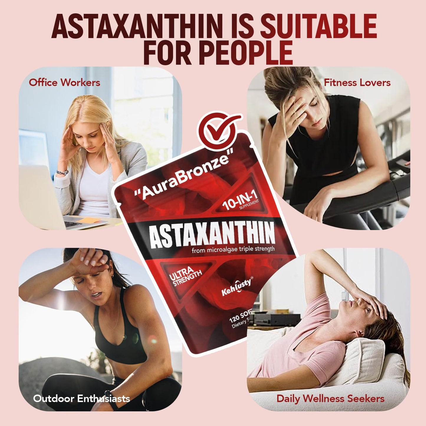 KEHLUSTY Astaxanthin 12mg Softgels, 120 Count
