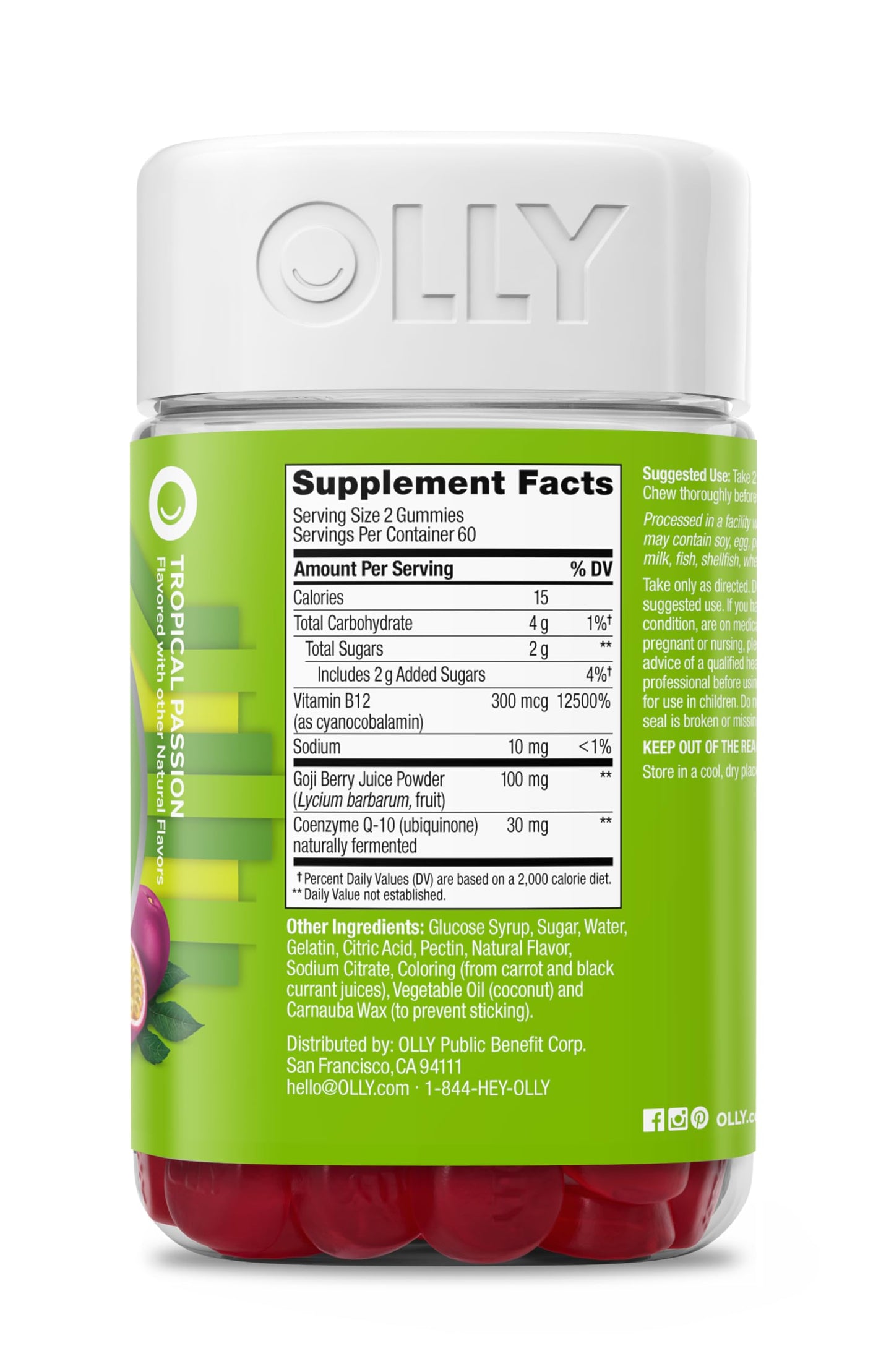 OLLY Daily Energy Gummy 120 Count