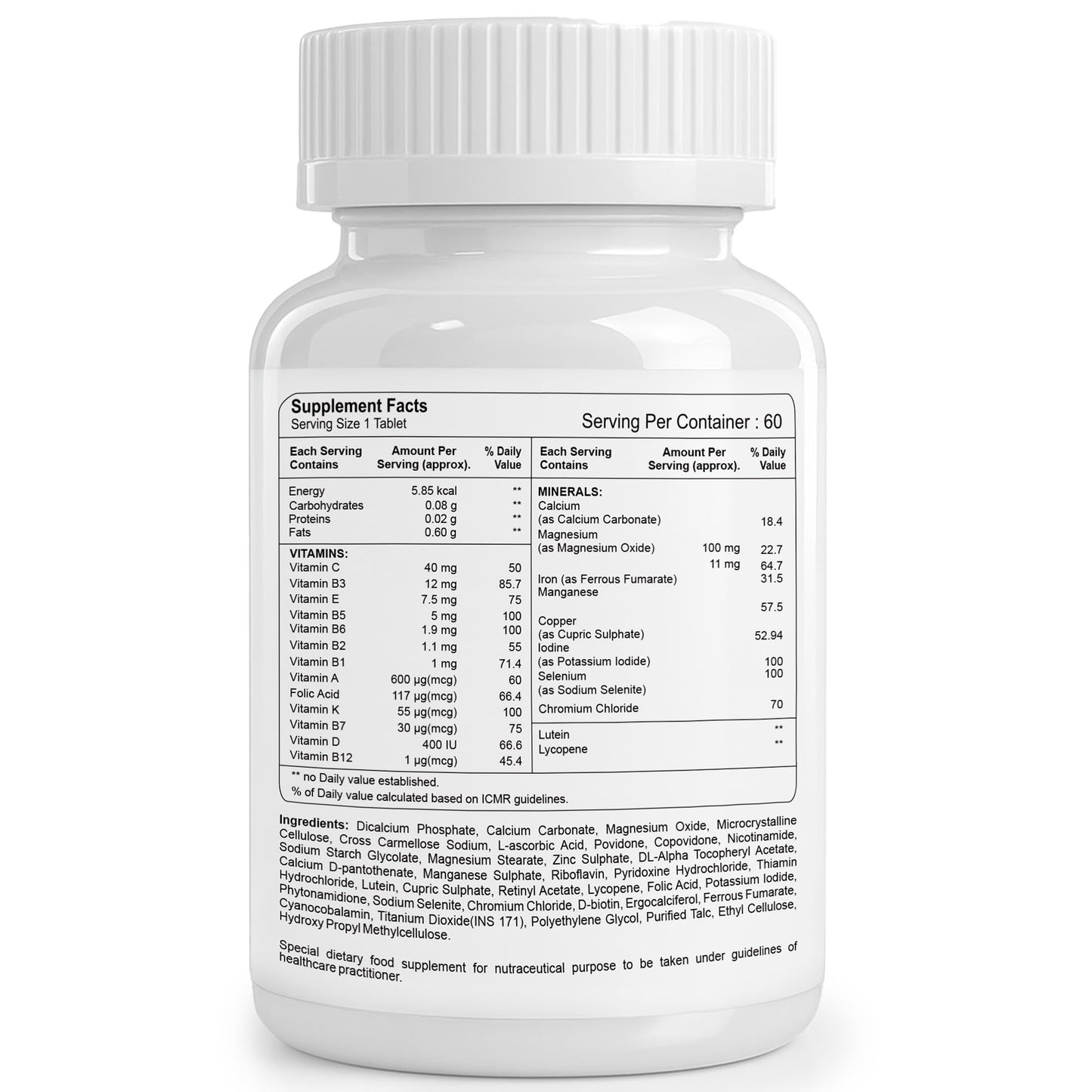 Healthvit Cenvitan Men Multivitamins and Multiminerals Tablets, 60 Tablets