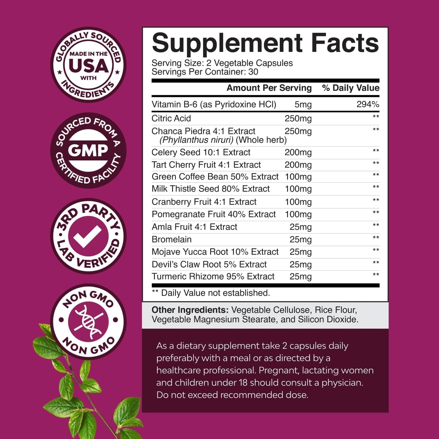 Natures Craft G-Cleanse Uric Acid Supplement Capsule, 60 Count