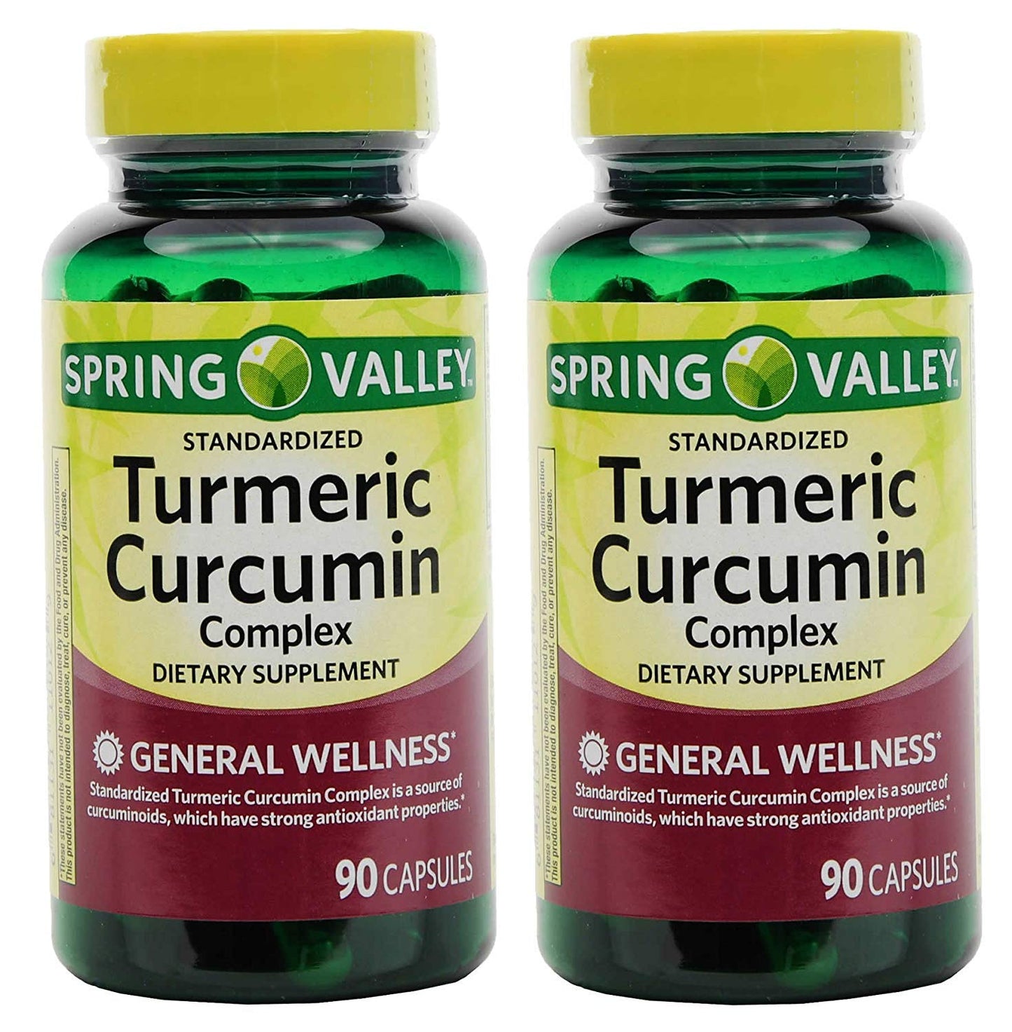 Spring Valley Stndr Turmeric Curcumin Complex Dietary Supplement Capsules, 500 mg, 180 Capsules