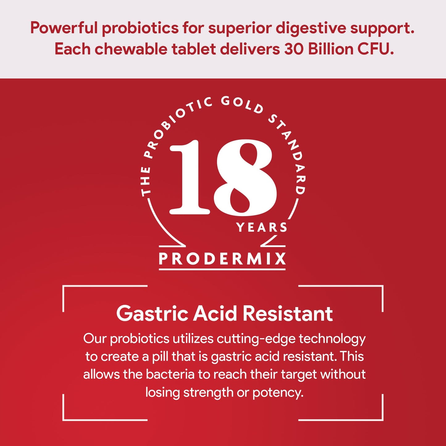 PRODERMIX Chewable Probiotic 60 Tablets