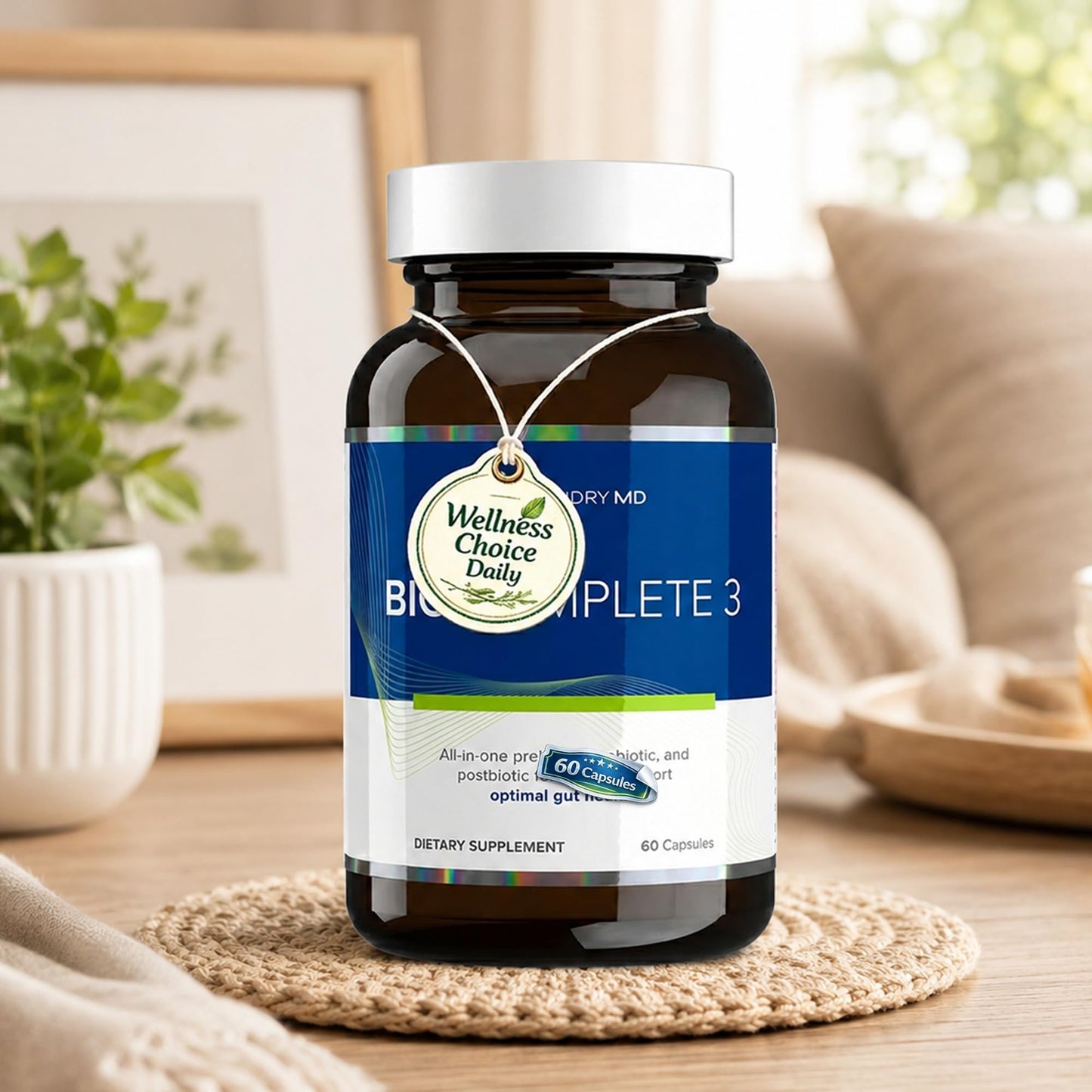 JTBMART Advanced 3-in-1 Formula Gut Health Relief Support Multi-Strain Formula Capsule, 60 Count