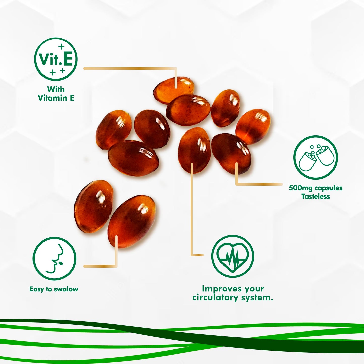 Propolis Health Propolis Capsules 1000mg with Vitamin E, Pure Brazilian Green Propolis Extract, Immune Booster, 100 Capsules