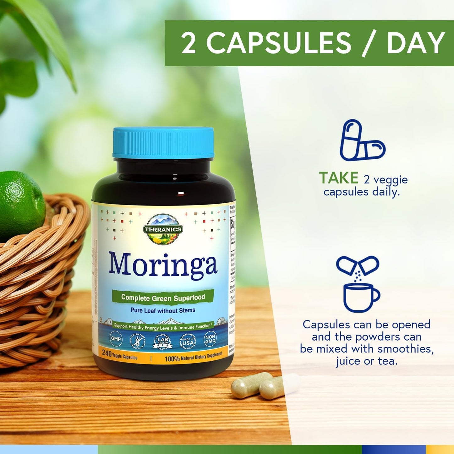 Terranics Moringa 240 Capsules