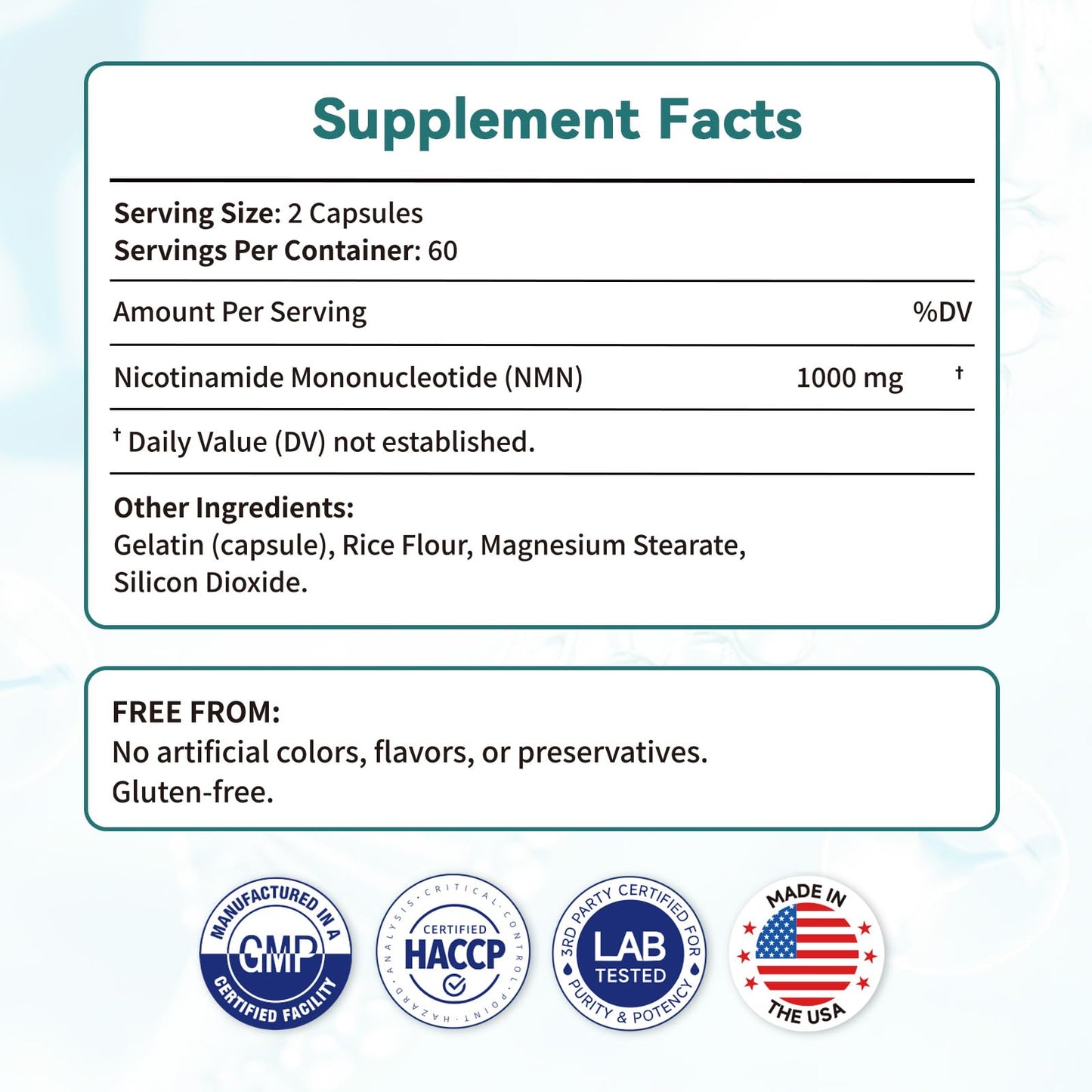 AskTaTa NMN Supplement Capsule 120 Capsules