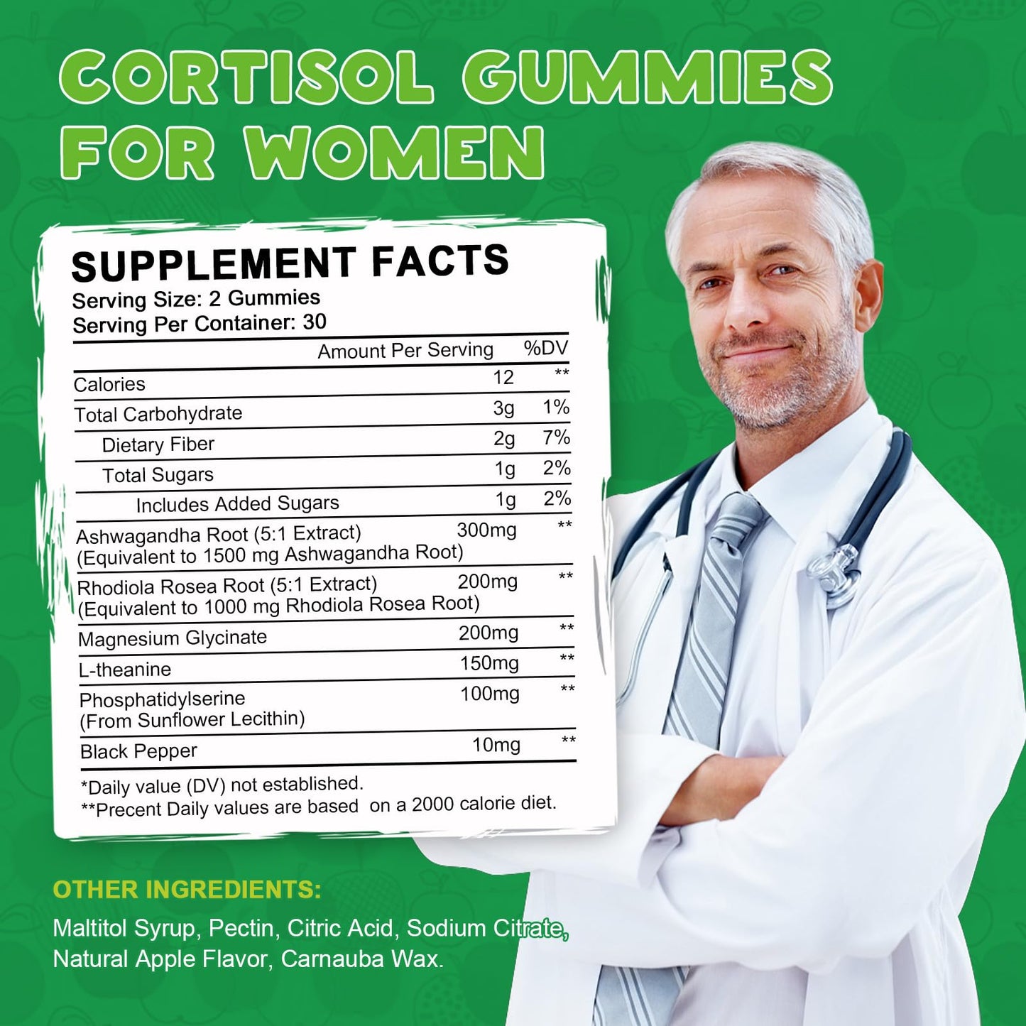 LUCNVEM Cortisol Detox for Women Gummies 60 Count