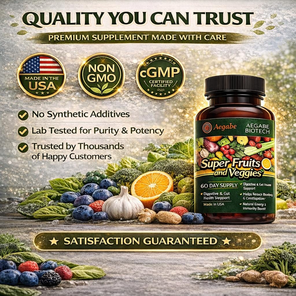 Aegabe Super Fruits and Veggies Supplement Capsule 60 Capsules