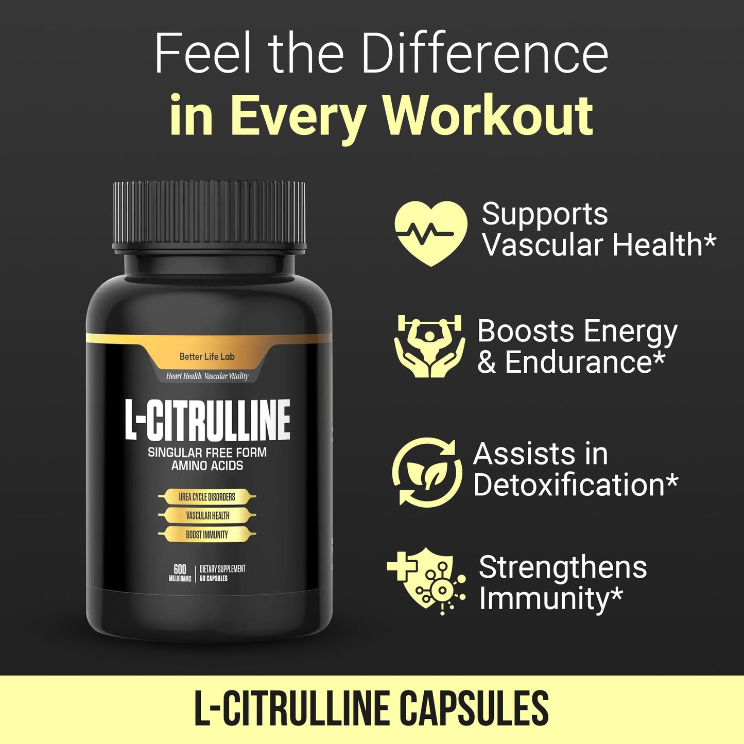 BETTER LIFE LAB L-Citrulline Supplement 50 Capsules