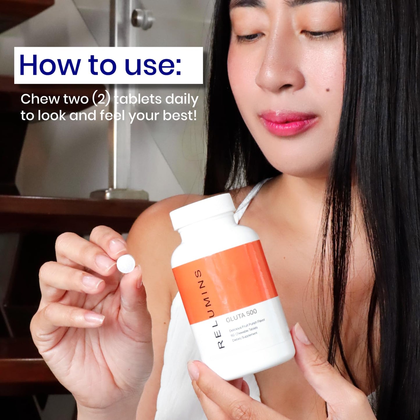 Relumins Gluta 500 Chewable Tablets 180 Tablets