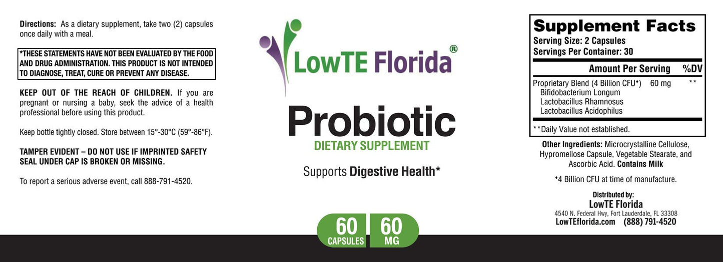 LowTE Florida Probiotic Supplement Capsule 60 Capsules