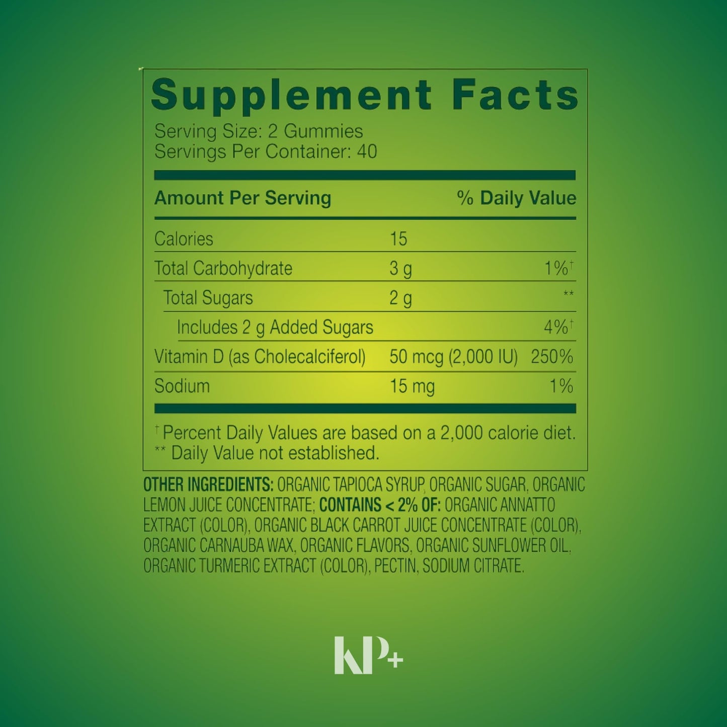 KP+ Vitamin D3 50 mcg (2,000 IU) Tablets 160