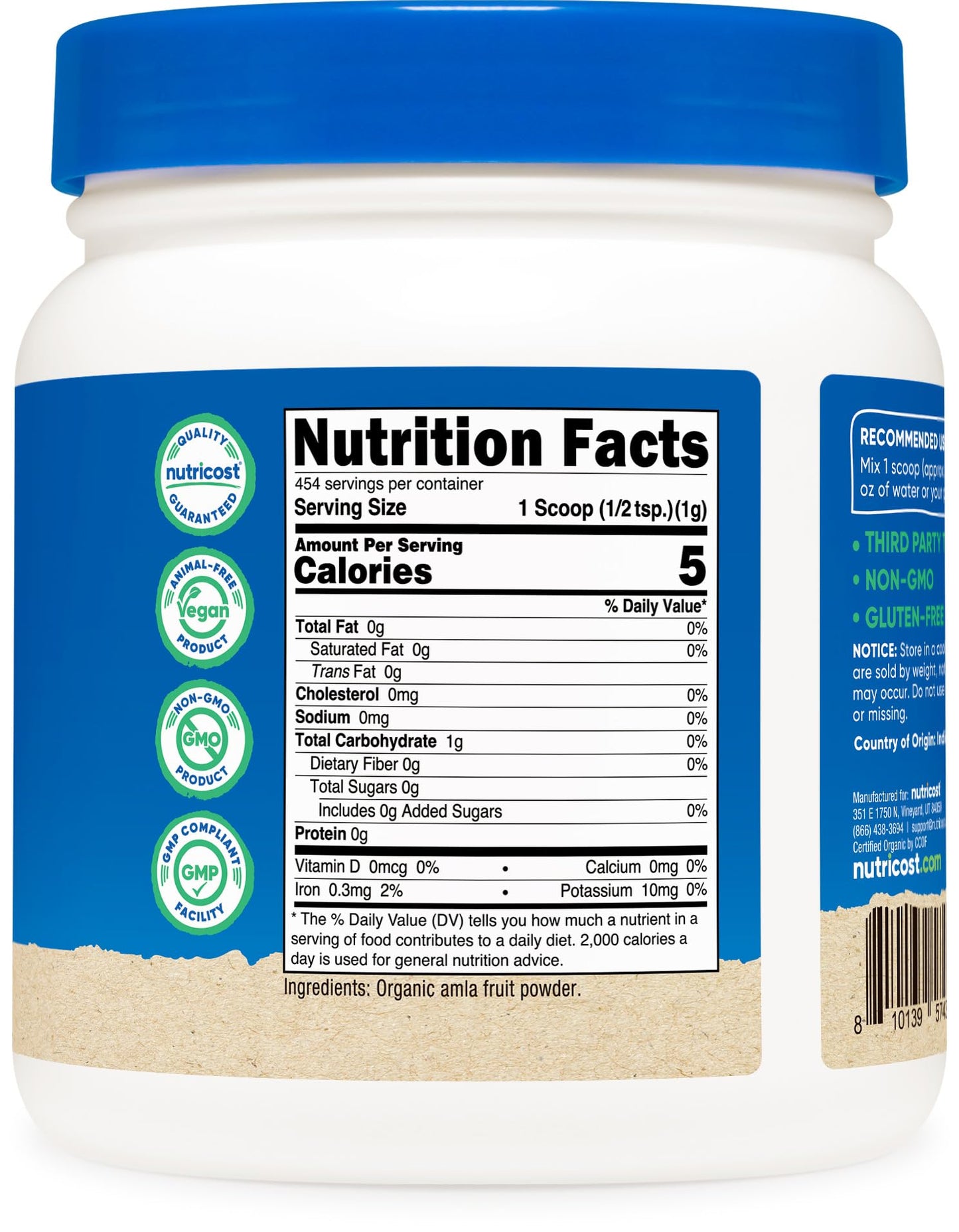 Nutricost Organic Amla Powder 16.2 oz