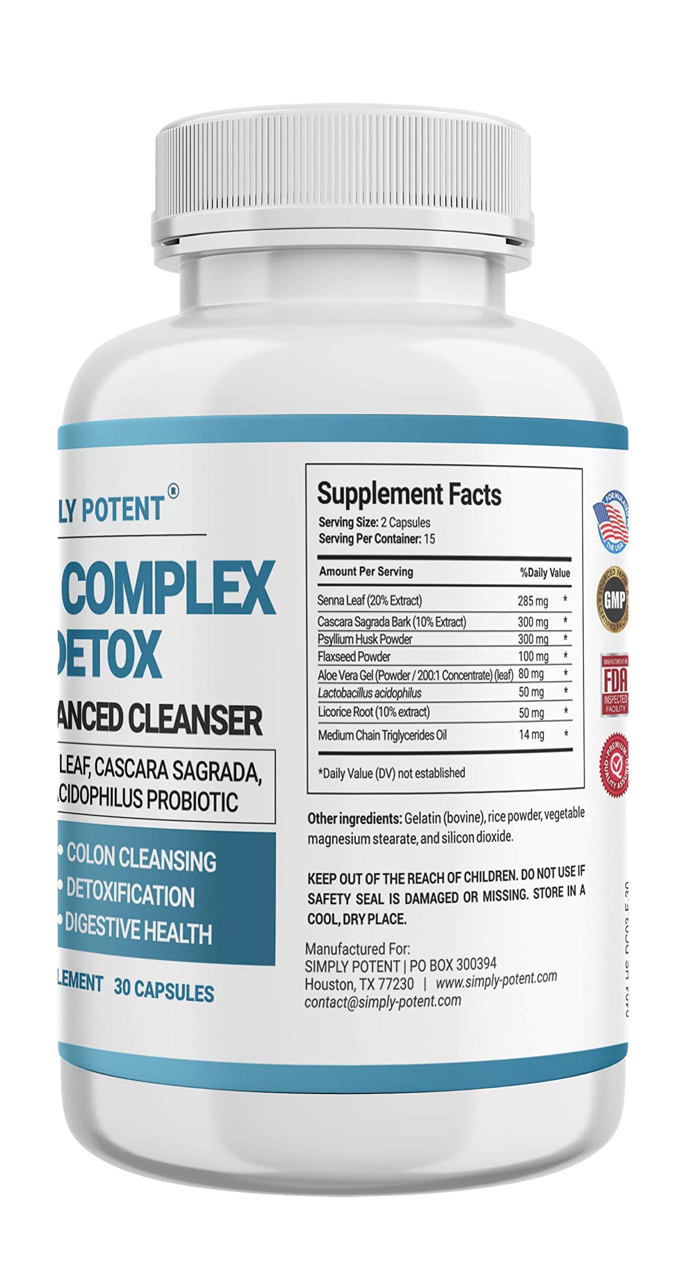 Simply Potent Natural Colon Cleanse Capsule 30 Capsules