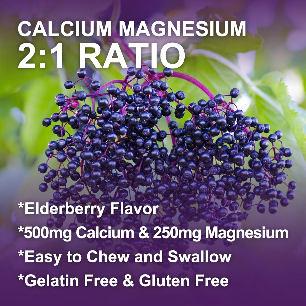 WOGORGT Calcium Magnesium Zinc Gummies with Vitamin D3 for Women & Men, 60 Gummies