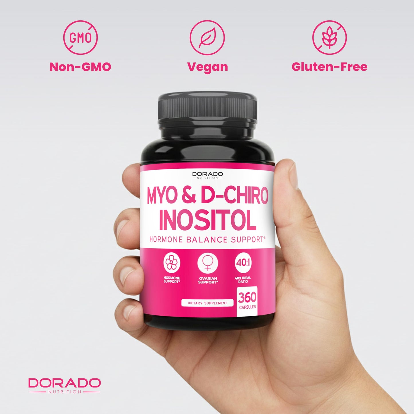 DORADO NUTRITION Myo-Inositol & D-Chiro Inositol Capsule 360 Count