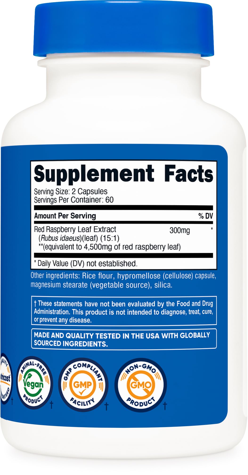 Nutricost Red Raspberry Leaf Extract Capsule 120 Count