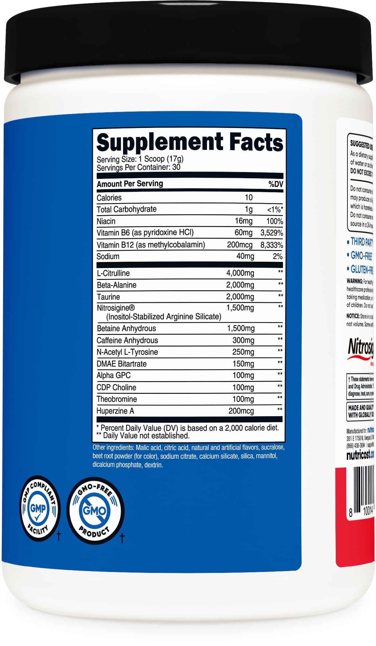 Nutricost Pre-X Xtreme Pre-Workout Complex Powder, Fruit Punch, 16.2 oz