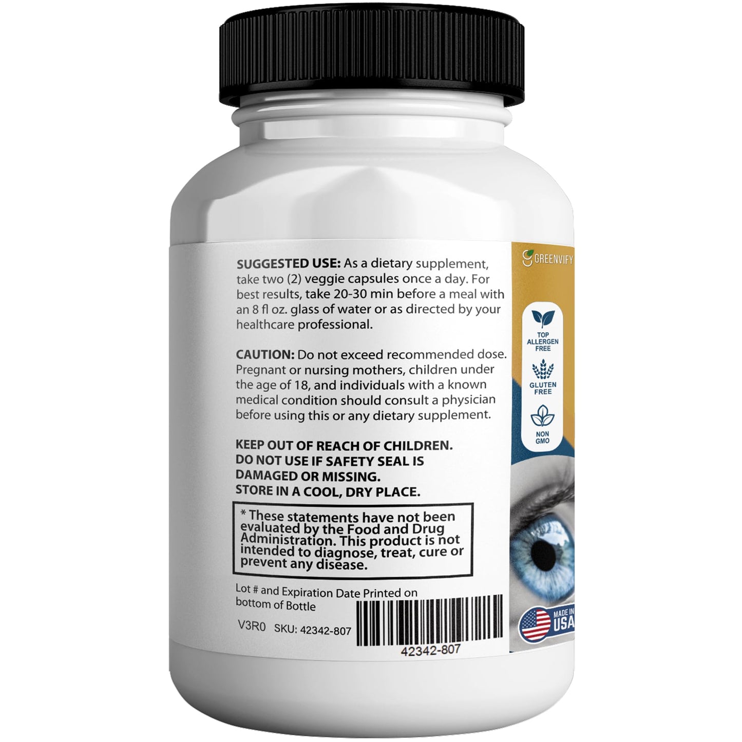 GREENVIFY Vision Soothe Max Eye Health Supplement 60 Capsules