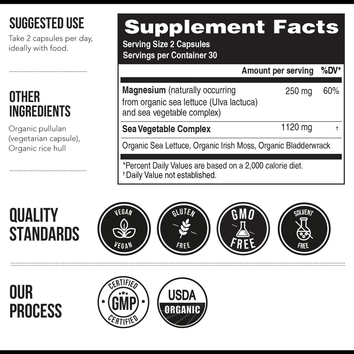 Triquetra Health Organic Whole Food Magnesium Supplement Capsule, 60 Count