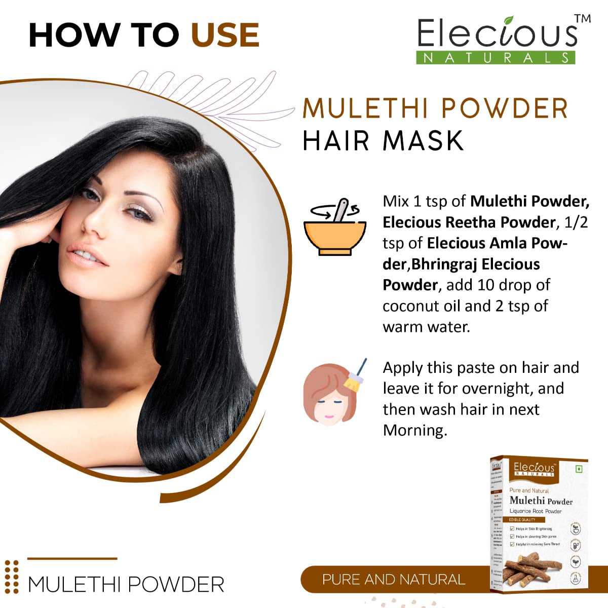 Elecious Mulethi Powder 7.05 Ounce Pack of 1