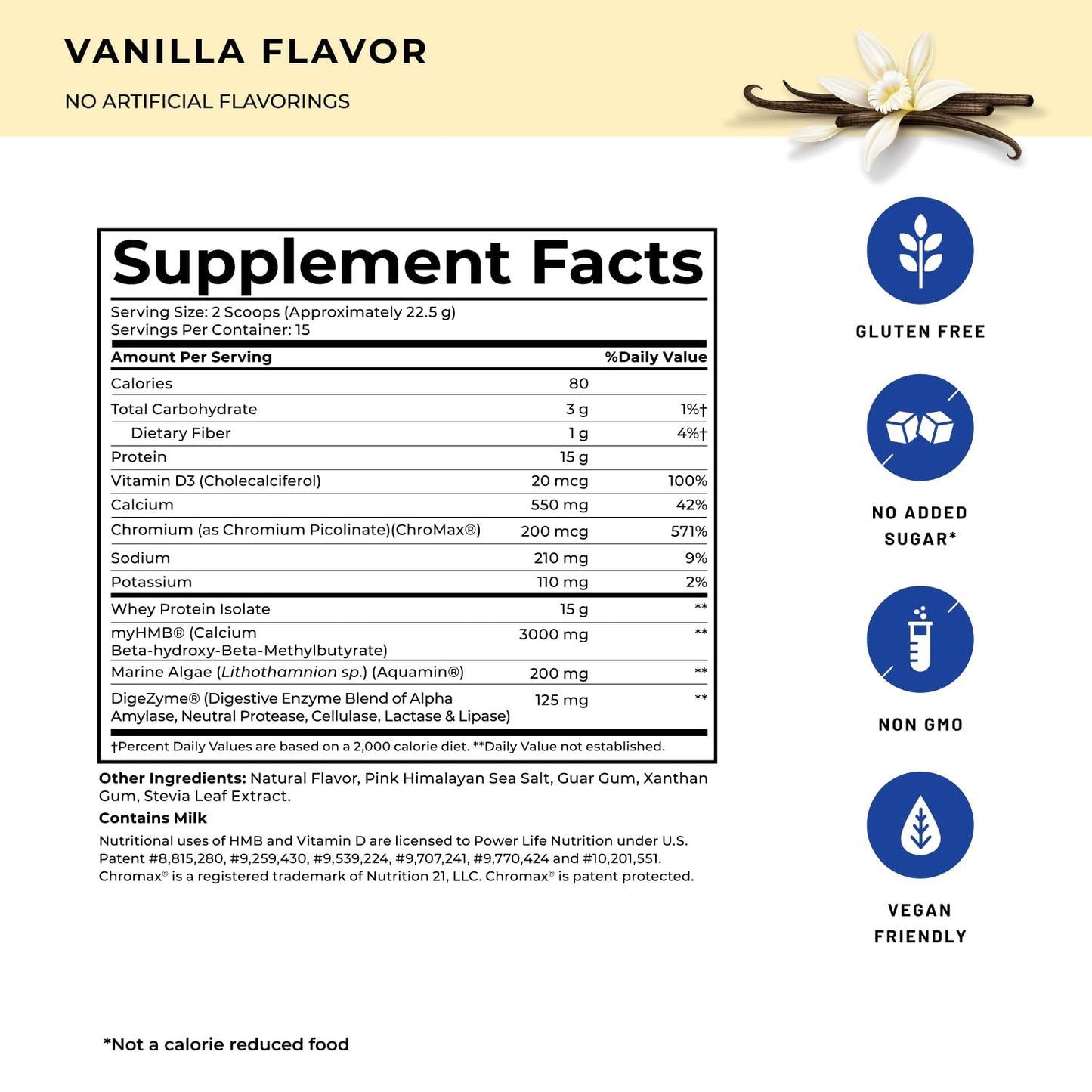 POWERLIFE High Impact Grass-Fed Whey Protein with HMB Powder 12 Ounce