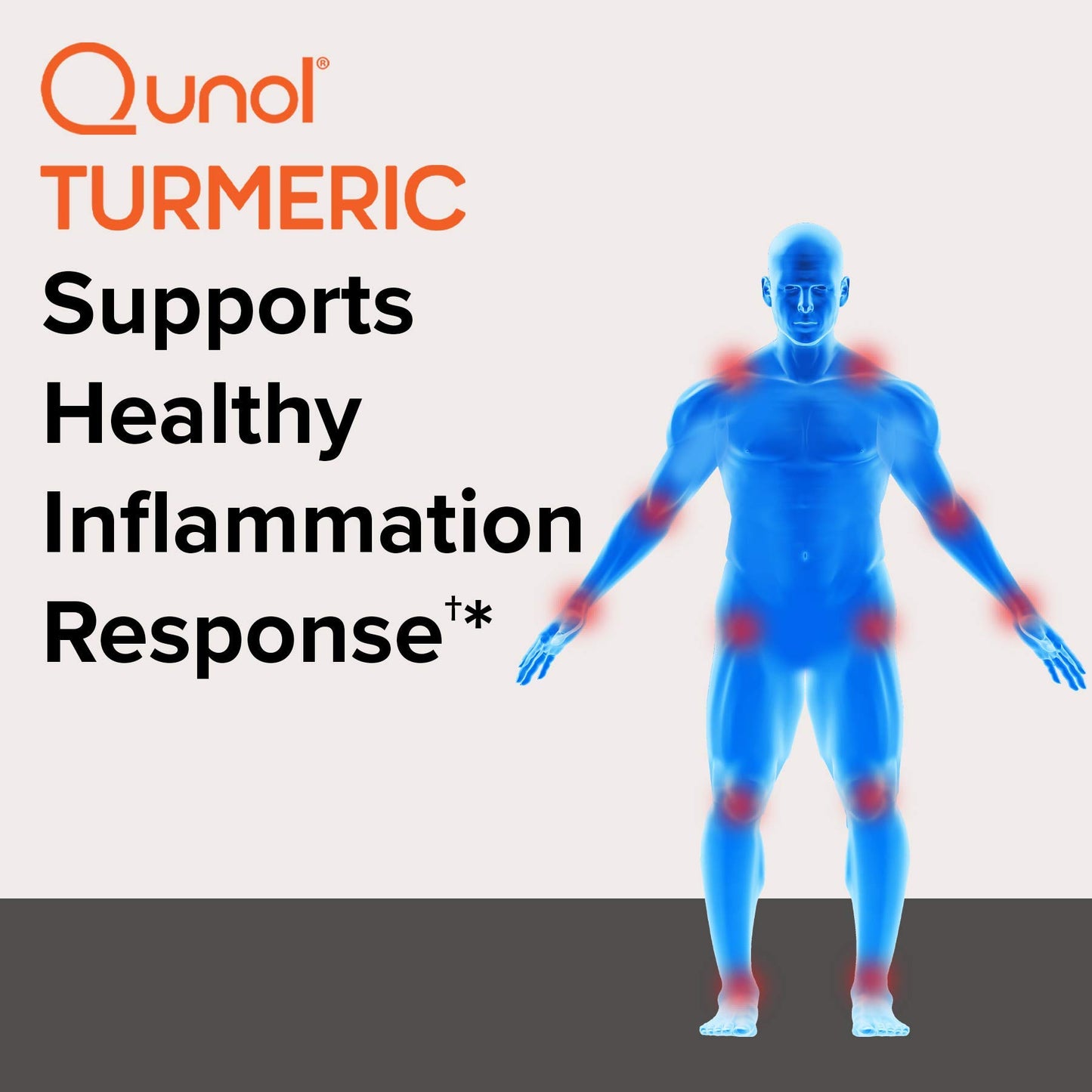 Qunol Turmeric Curcumin 500mg Vegetarian Capsules, 60 Count