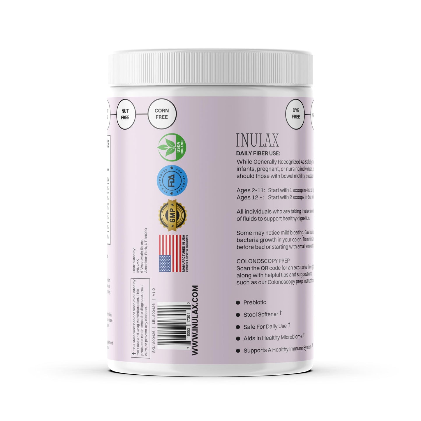 Inulax Psyllium Powder 13.5 Ounce