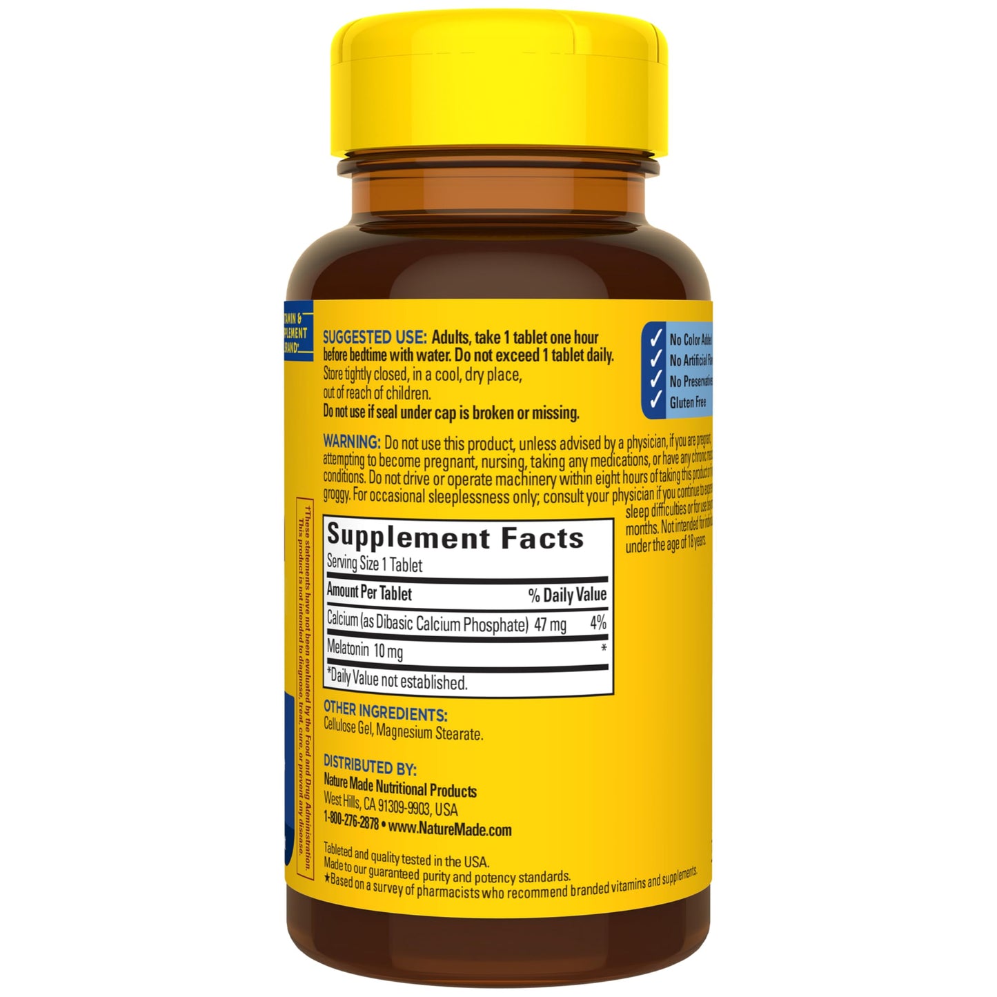 Nature Made Melatonin 10 mg Maximum Strength Tablets, 70 Count