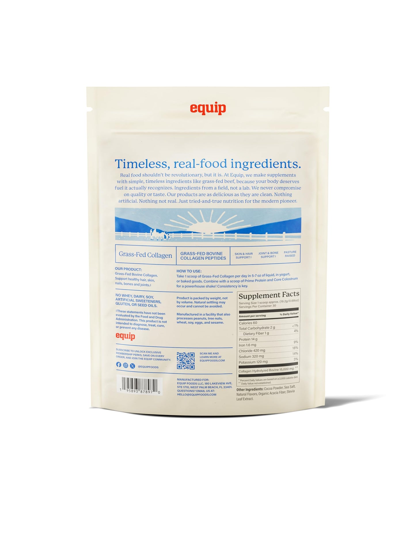 Equip Grass Fed Collagen Powder 1.23 Pound