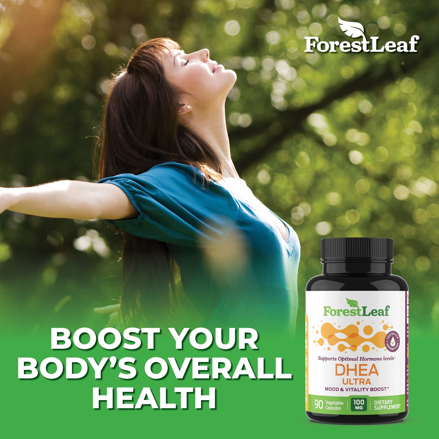 ForestLeaf DHEA 100mg Capsule 90 Count