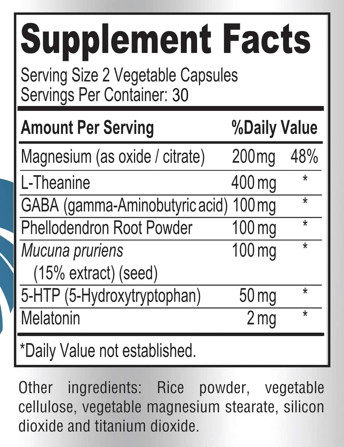 YUMMYVITE Natural Calm Sleep Aid with Magnesium, L-Theanine, Melatonin, GABA, 5-HTP Capsule, 60 Count