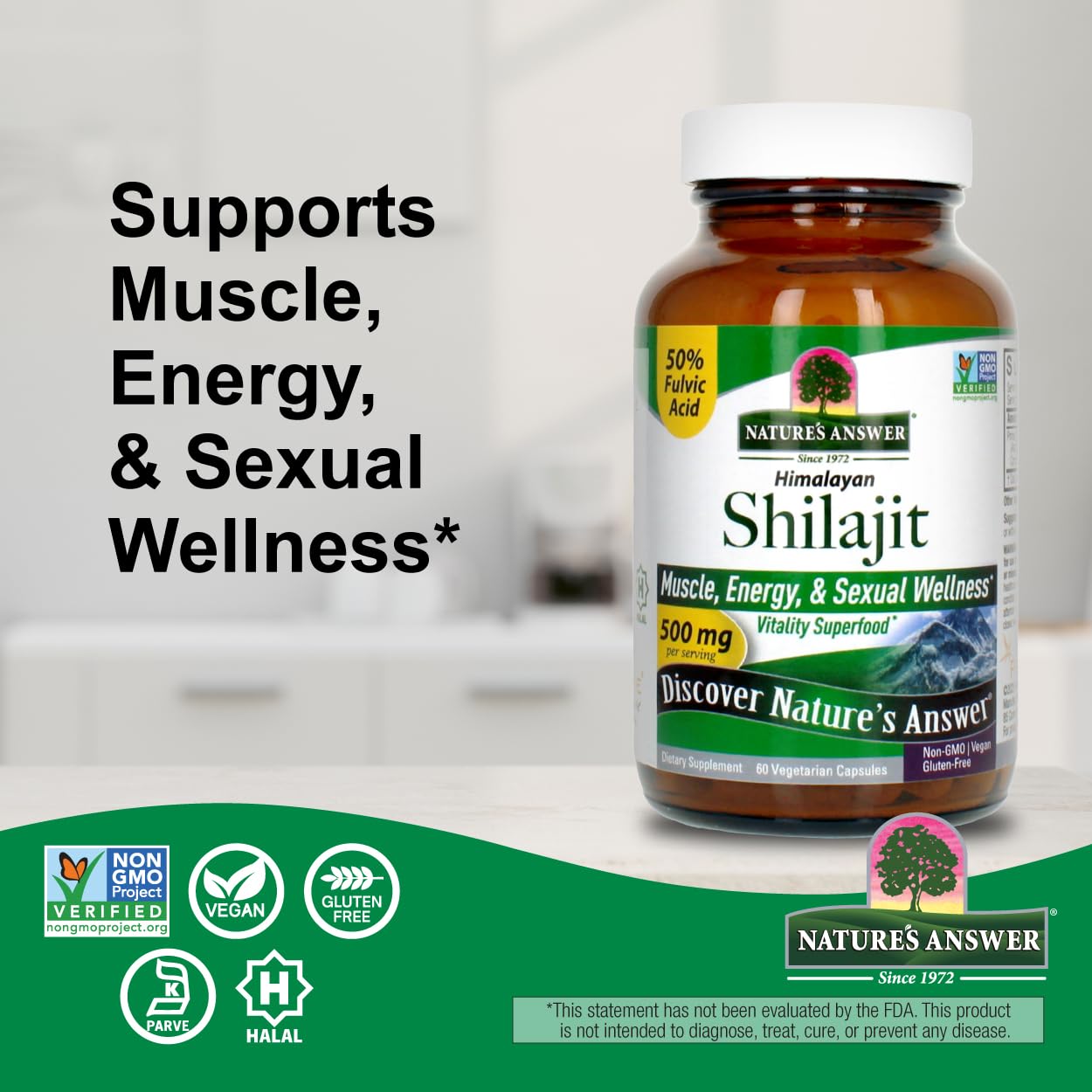 Nature's Answer Himalayan Shilajit Capsules 60 Count