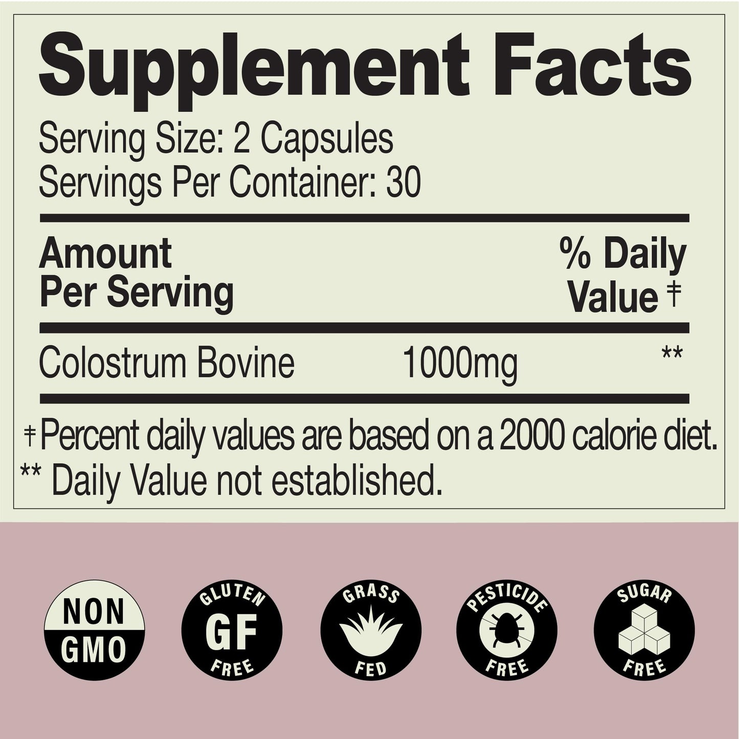 MOOVE Bovine Colostrum Capsules 1000mg, 120 Capsules