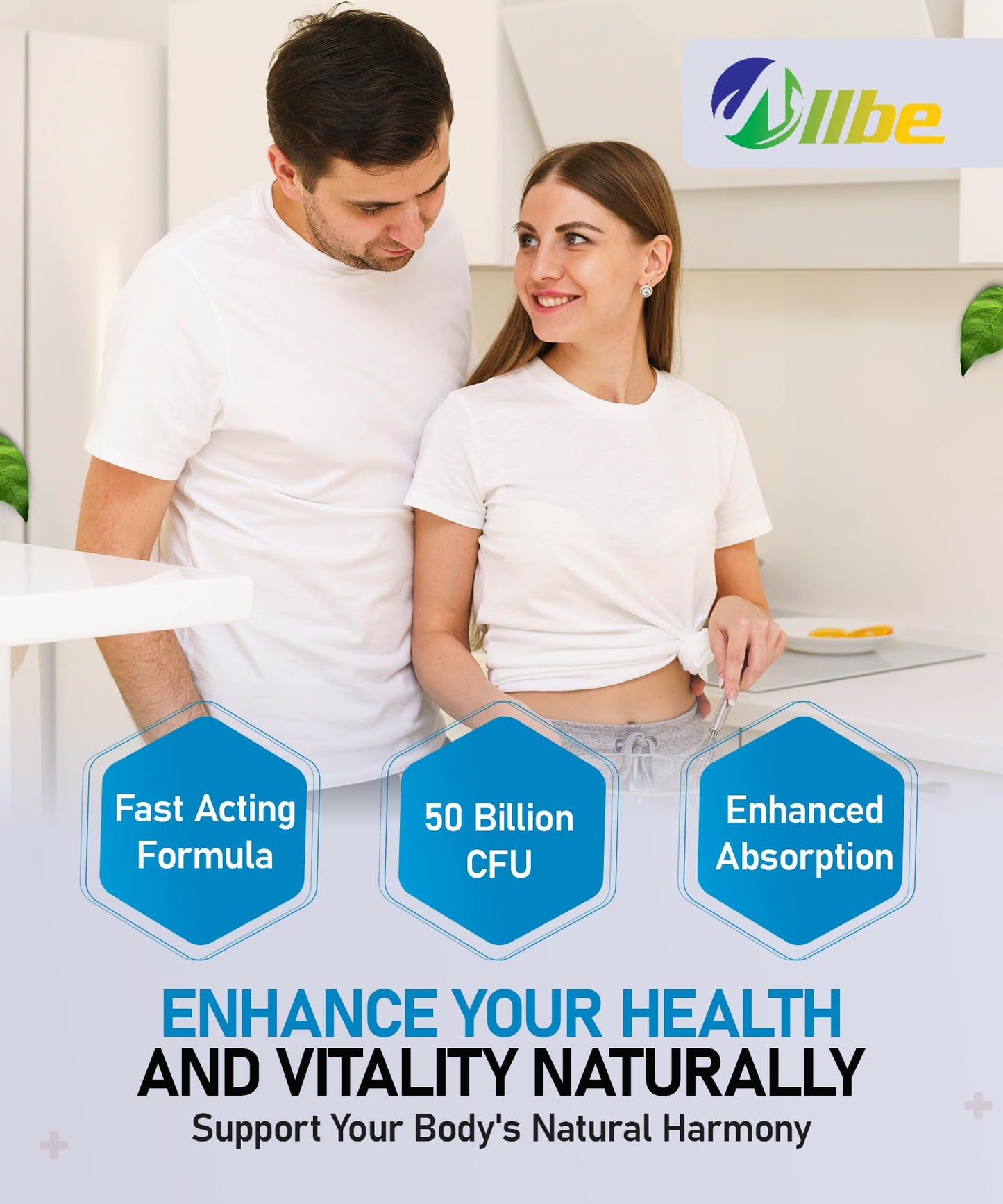Allbe Probiocan 20 Billion CFU Probiotics for Digestive Health, 7 Strains for Women, 240 Capsules