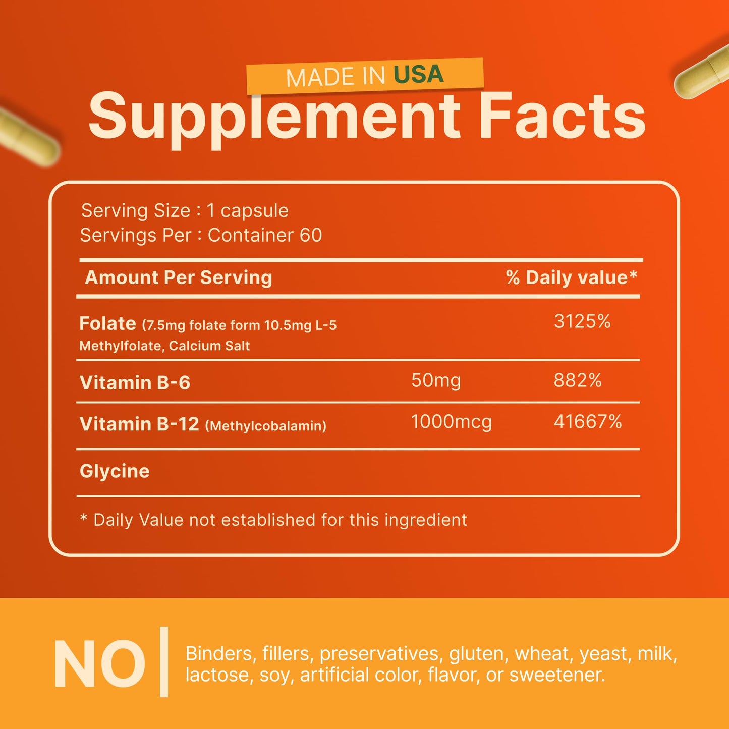INVITA L-Methylfolate 7.5mg + Active Vitamin B Complex – 60 Capsules