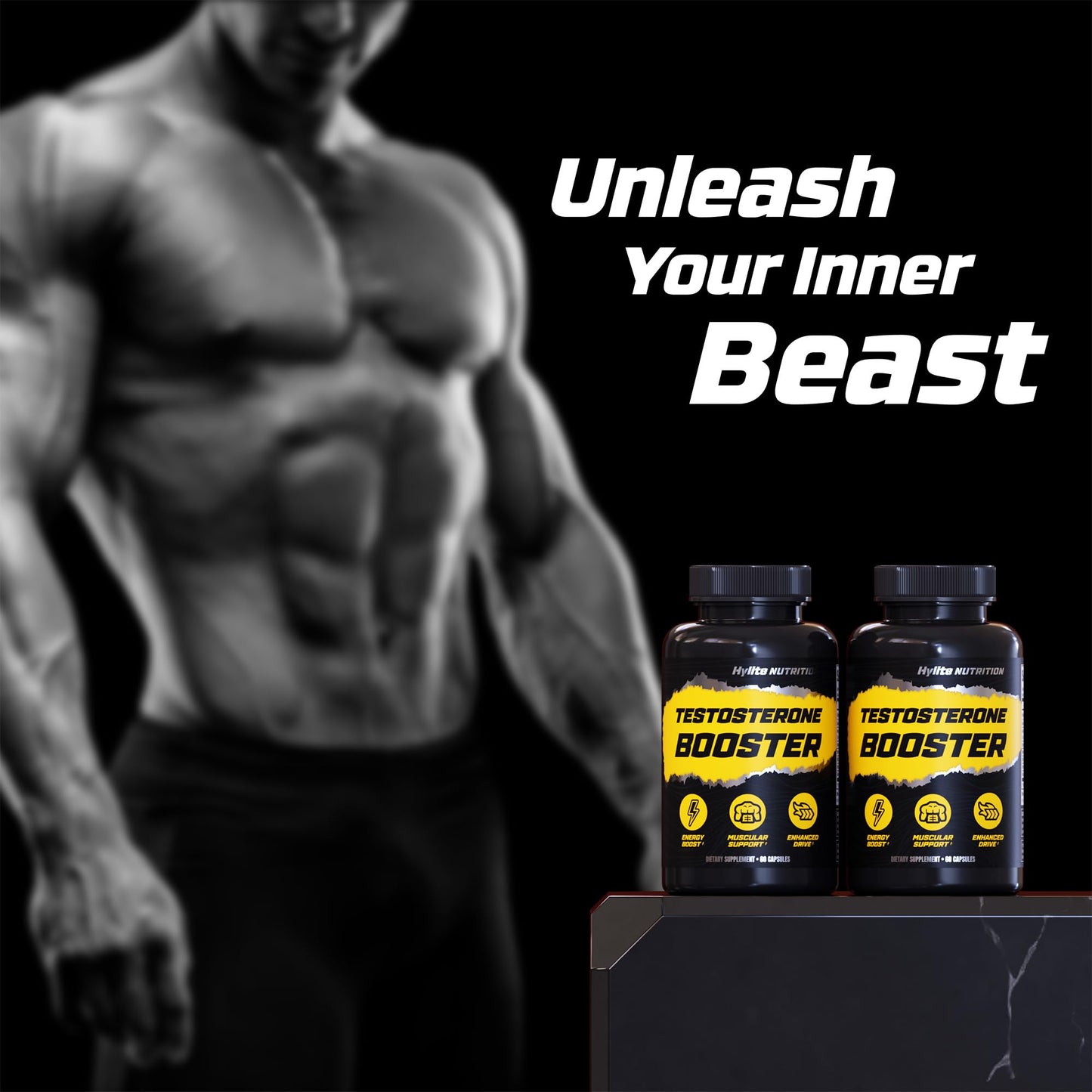 HYLITE NUTRITION Testosterone Booster for Men Capsule 120 Count