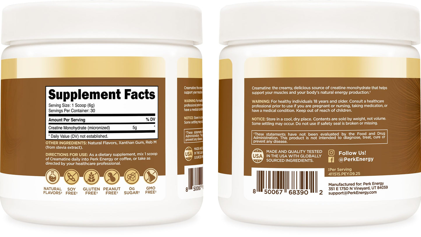 Perk Creamatine (Marshmallow Graham) Powder, 6 oz
