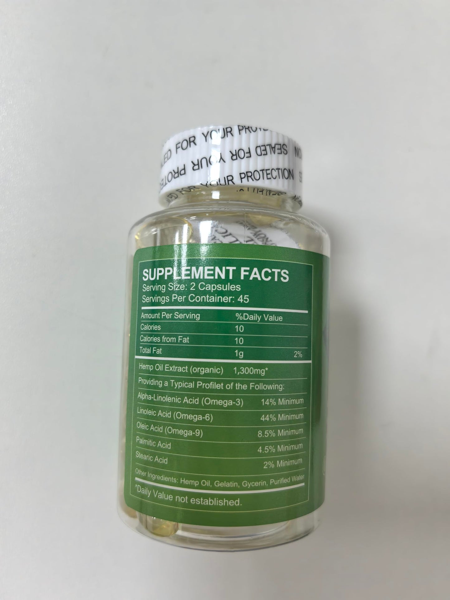 WOGORGT Hemp Oil Capsules 180 Capsules