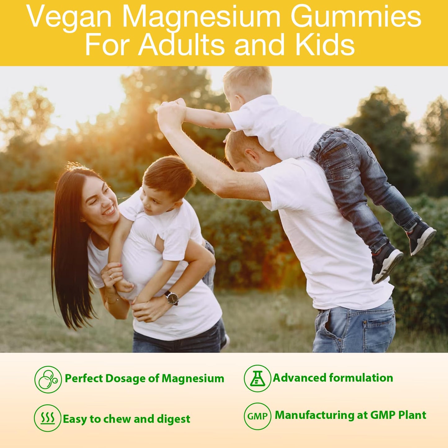 PEXCIN Magnesium Glycinate Gummies for Adults & Kids, 1000mg High Absorption Magnesium Complex Supplement, Sugar Free with Potassium, Vitamin D & B6 for Calm, Better Sleep, 90 Gummies