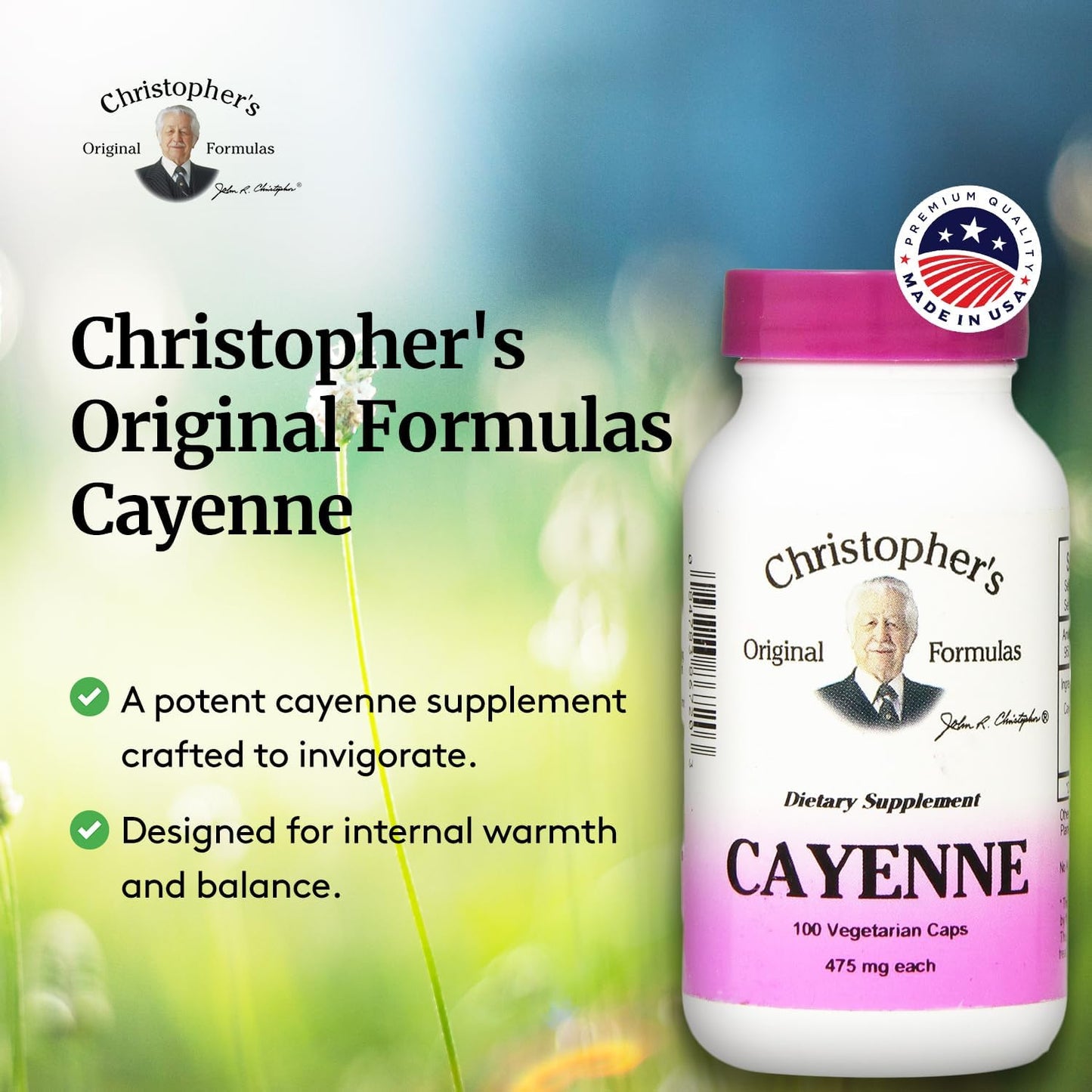 Christopher's Original Formulas Cayenne Formula 100 Capsules
