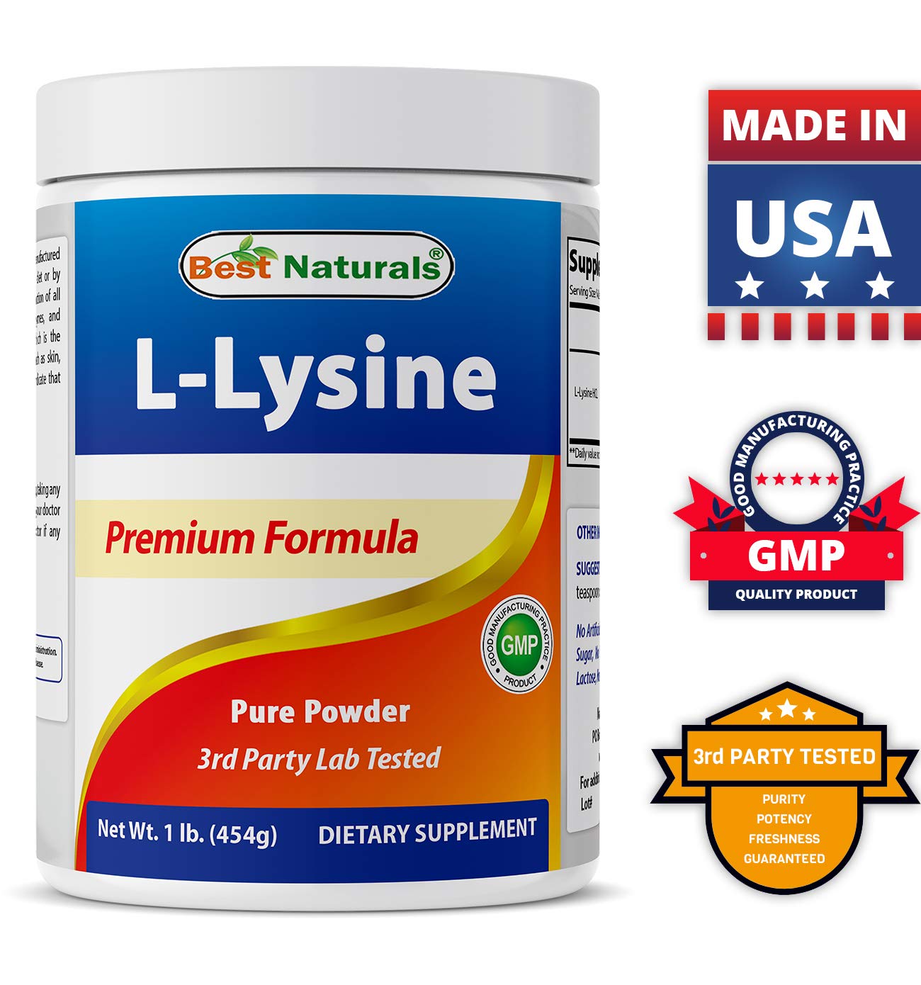 Best Naturals Lysine Powder 2-Pack